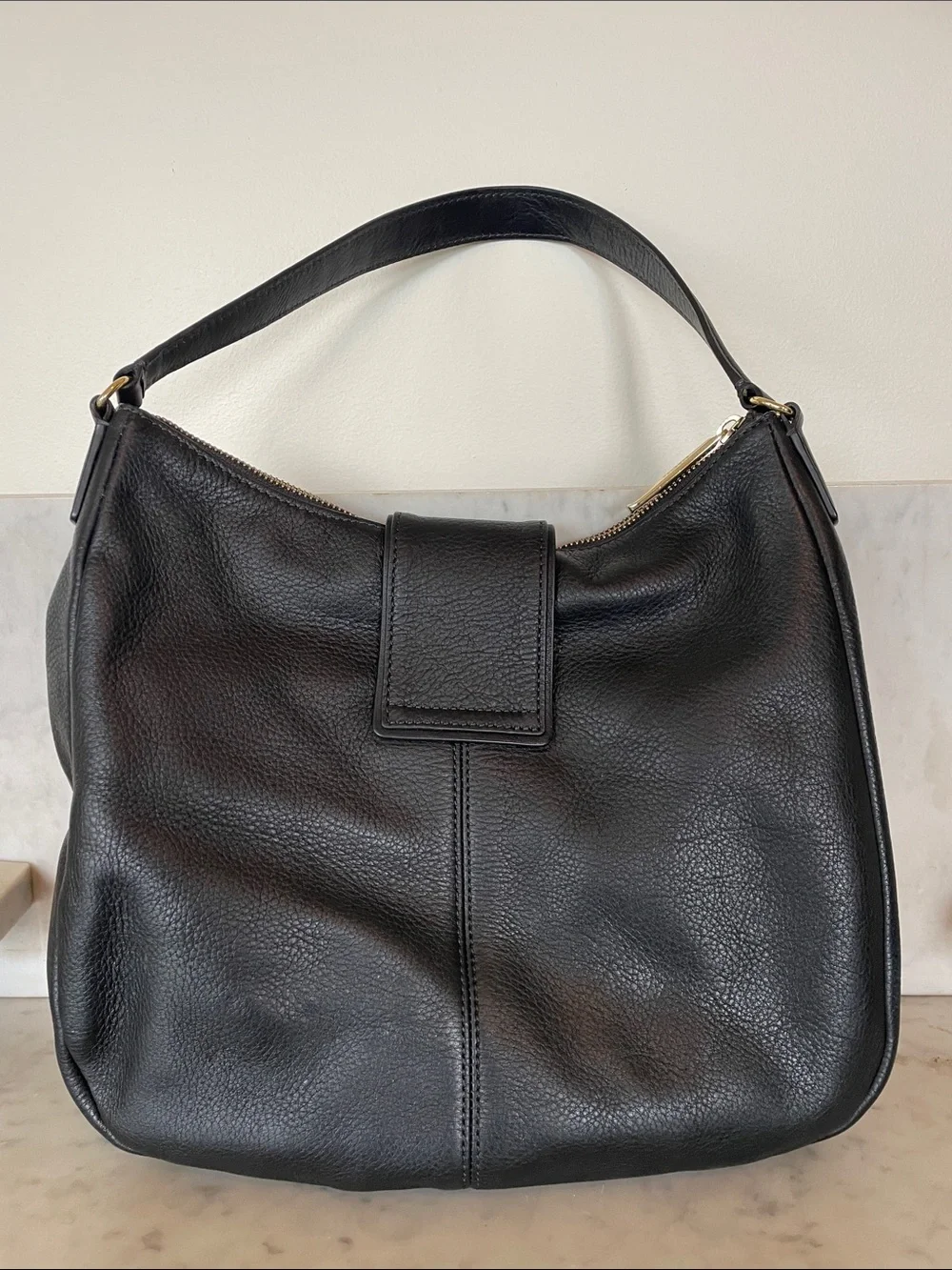 TALBOTS Greenwich Quilted Tartan & Leather Hobo Shoulder Bag